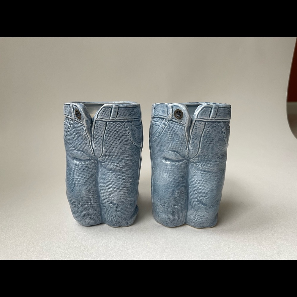 Vintage jeans Planters Small Set Of 2